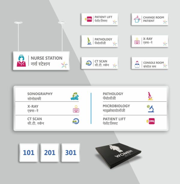 Hospital Signage Planning and Designing Poster