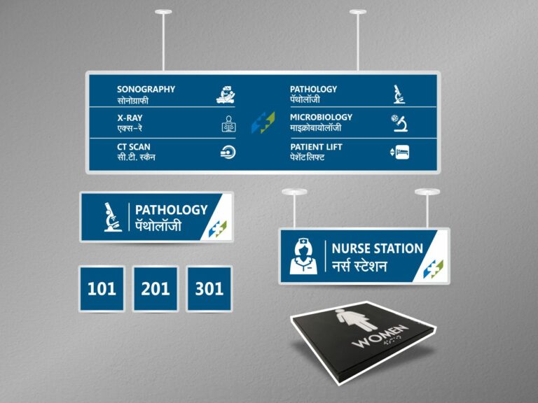 Hospital Signage Planning and Designing Poster