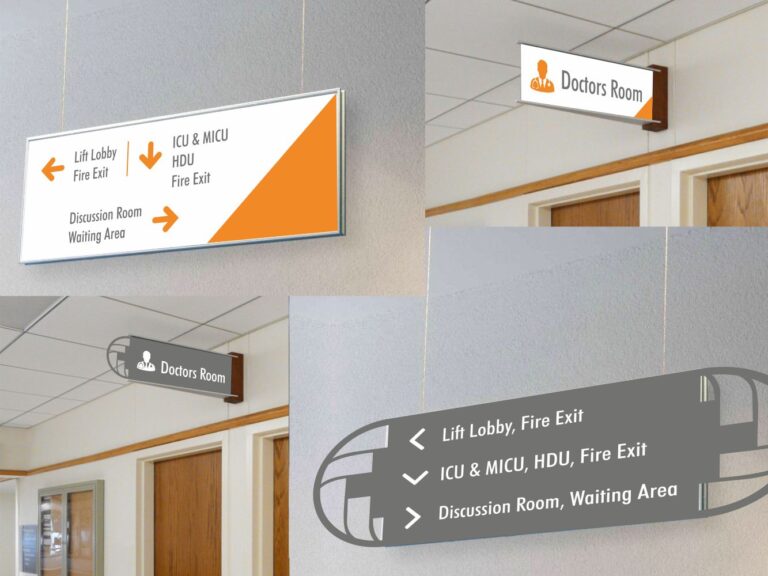 Hospital Signage Planning and Designing Poster
